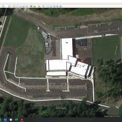 Aerial Shot Of Building And Parking Area — Northshore Paving Inc. — Woodinville, WA